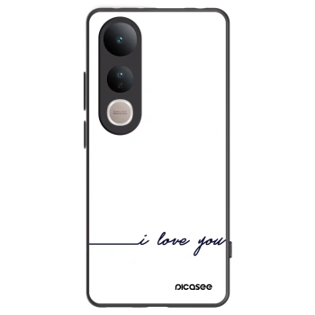 Picasee Μαύρη θήκη σιλικόνης για Vivo V50 Lite 5G - I love you