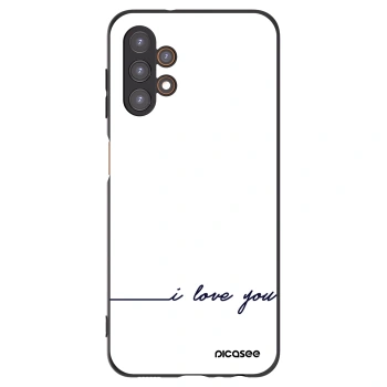 Picasee Μαύρη θήκη σιλικόνης για Samsung Galaxy A13 5G - I love you
