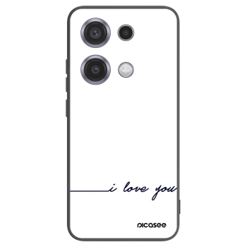 Picasee Μαύρη θήκη σιλικόνης για Xiaomi Redmi Note 14S - I love you