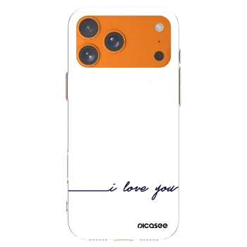 Picasee διαφανής θήκη σιλικόνης Apple iPhone 17 Pro Max - I love you
