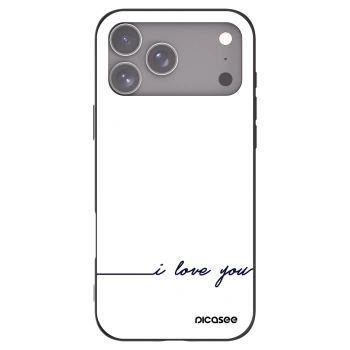 Picasee Μαύρη θήκη σιλικόνης για Apple iPhone 17 Pro Max - I love you