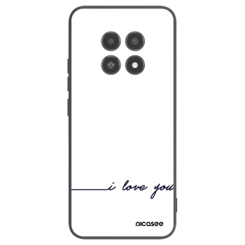 Picasee Μαύρη θήκη σιλικόνης για Realme 12X - I love you