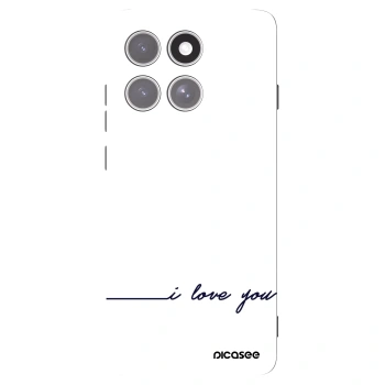 Picasee Μαύρη θήκη σιλικόνης για Motorola Edge 60 Pro - I love you