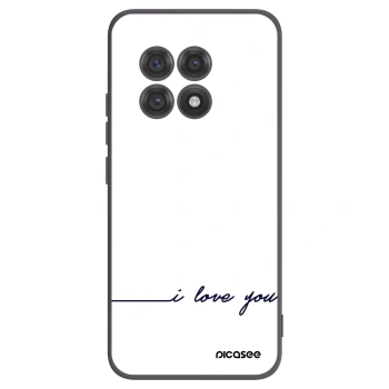 Picasee Μαύρη θήκη σιλικόνης για OnePlus 13R 5G - I love you