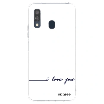 Picasee διαφανής θήκη σιλικόνης Samsung Galaxy A40 A405F - I love you