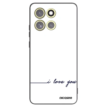 Picasee Μαύρη θήκη σιλικόνης για Motorola Moto G86 5G - I love you