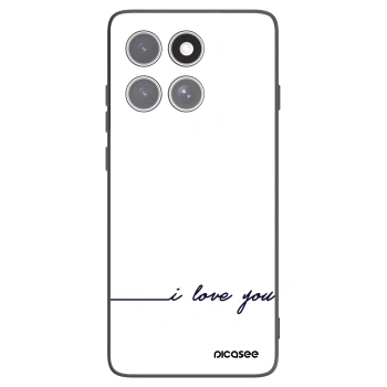 Picasee Μαύρη θήκη σιλικόνης για Motorola Edge 60 Fusion - I love you