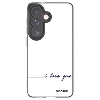 Picasee Μαύρη θήκη σιλικόνης για Samsung Galaxy S26 - I love you