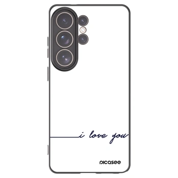 Picasee Μαύρη θήκη σιλικόνης για Samsung Galaxy S26 Ultra - I love you