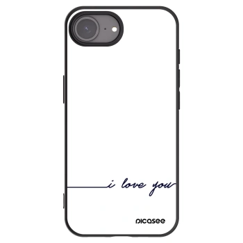 Picasee Μαύρη θήκη σιλικόνης για Apple iPhone 17e - I love you