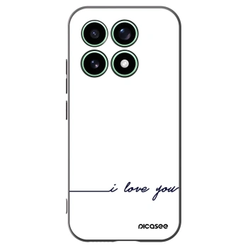 Picasee Μαύρη θήκη σιλικόνης για Xiaomi 17 - I love you