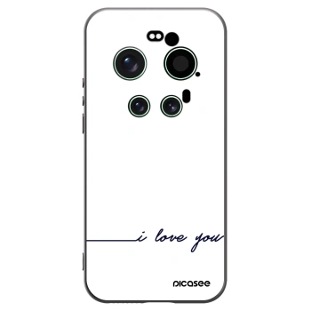 Picasee Μαύρη θήκη σιλικόνης για Xiaomi 17 Ultra - I love you