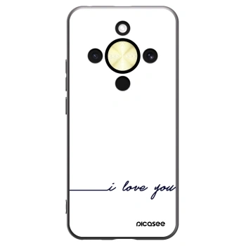 Picasee Μαύρη θήκη σιλικόνης για Honor Magic8 Lite 5G - I love you