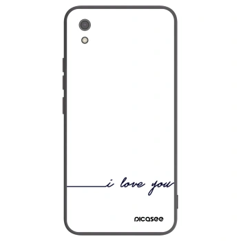 Picasee Μαύρη θήκη σιλικόνης για Xiaomi Redmi 7A - I love you