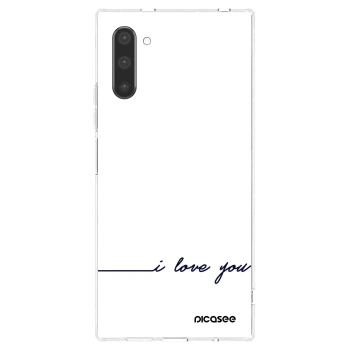 Picasee διαφανής θήκη σιλικόνης Samsung Galaxy Note 10 N970F - I love you