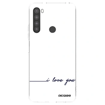 Picasee διαφανής θήκη σιλικόνης Xiaomi Redmi Note 8 - I love you