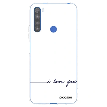 Picasee διαφανής θήκη σιλικόνης Xiaomi Redmi Note 8T - I love you