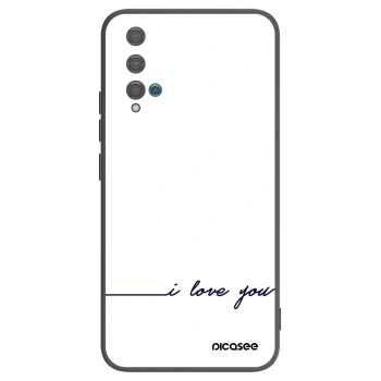Picasee Μαύρη θήκη σιλικόνης για Huawei Nova 5T - I love you