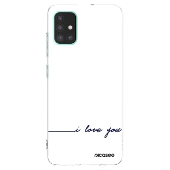 Picasee διαφανής θήκη σιλικόνης Samsung Galaxy A51 A515F - I love you