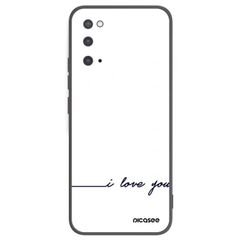Picasee Μαύρη θήκη σιλικόνης για Samsung Galaxy S20 G980F - I love you