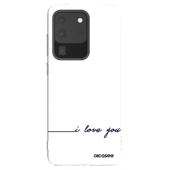 Picasee διαφανής θήκη σιλικόνης Samsung Galaxy S20 Ultra 5G G988F - I love you