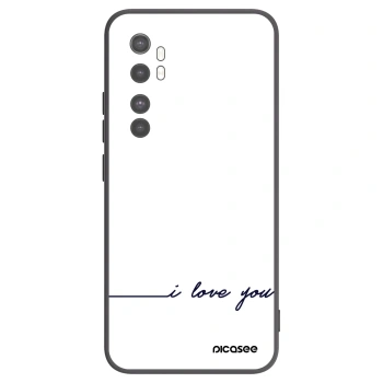 Picasee Μαύρη θήκη σιλικόνης για Xiaomi Mi Note 10 Lite - I love you