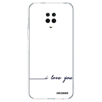 Picasee διαφανής θήκη σιλικόνης Xiaomi Redmi Note 9S - I love you