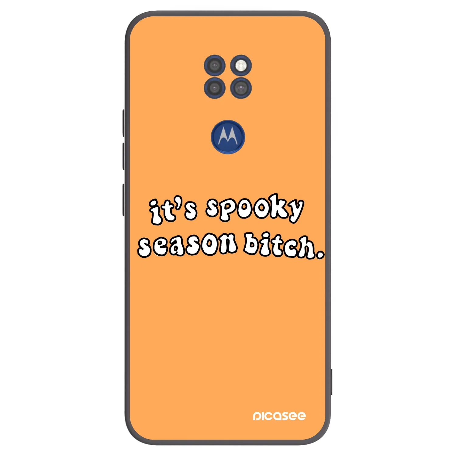 Picasee Μαύρη θήκη σιλικόνης για Motorola Moto G9 Play - Spooky season