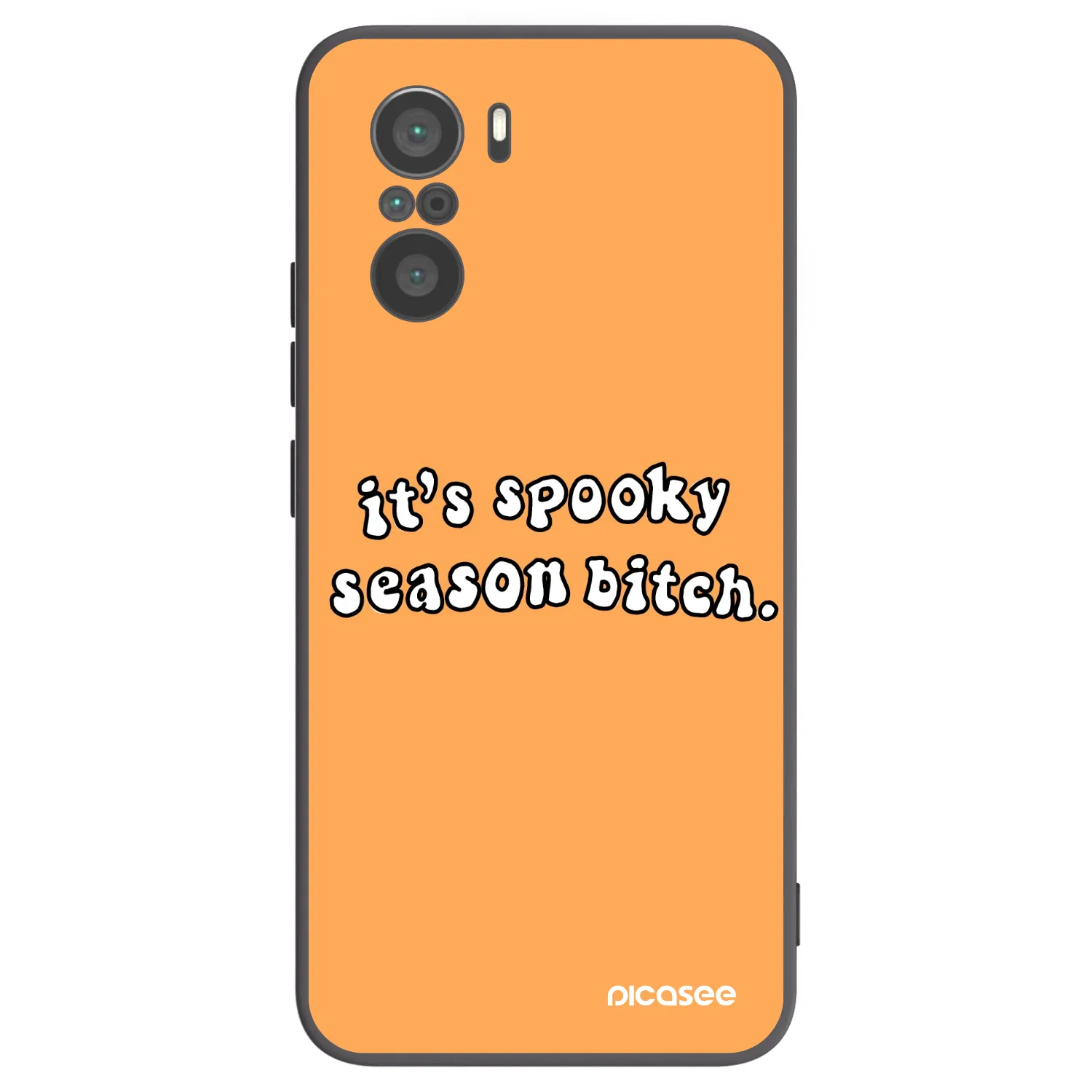 Picasee Μαύρη θήκη σιλικόνης για Xiaomi Poco F3 - Spooky season