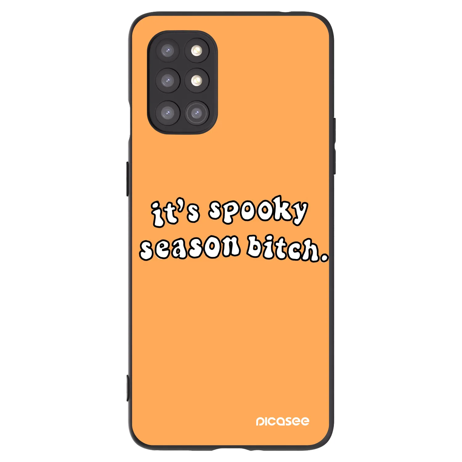 Picasee Μαύρη θήκη σιλικόνης για OnePlus 8T - Spooky season