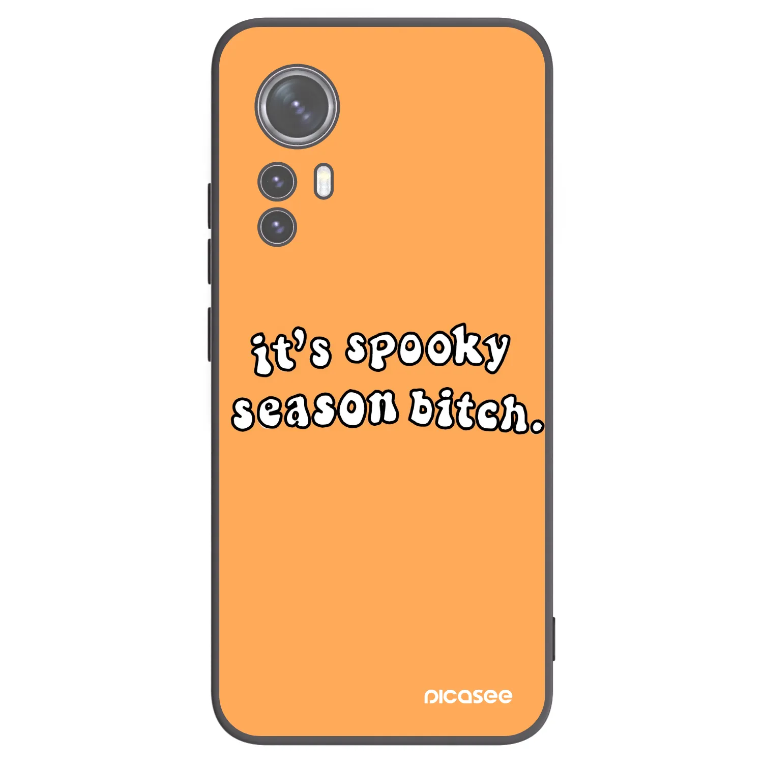 Picasee Μαύρη θήκη σιλικόνης για Xiaomi 12 - Spooky season