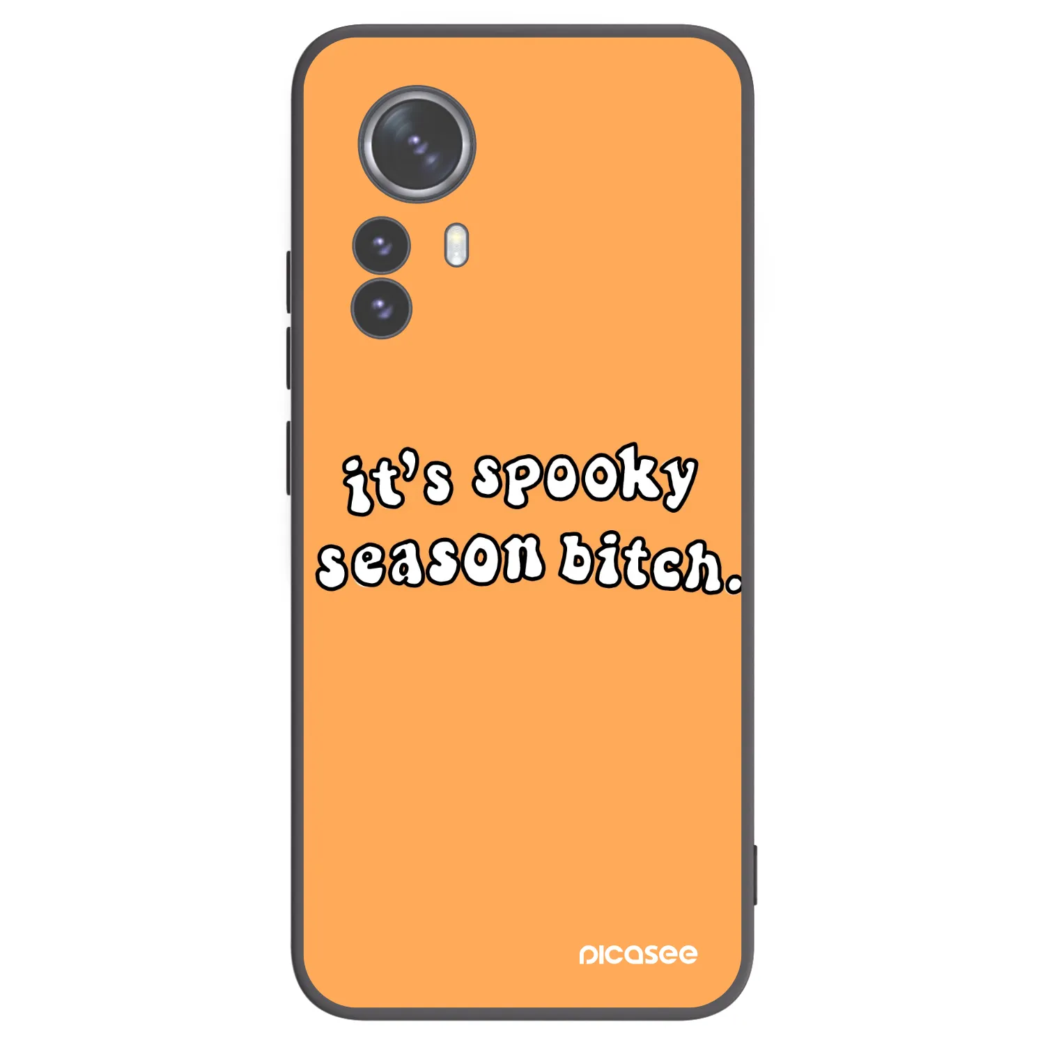 Picasee Μαύρη θήκη σιλικόνης για Xiaomi 12 Pro - Spooky season