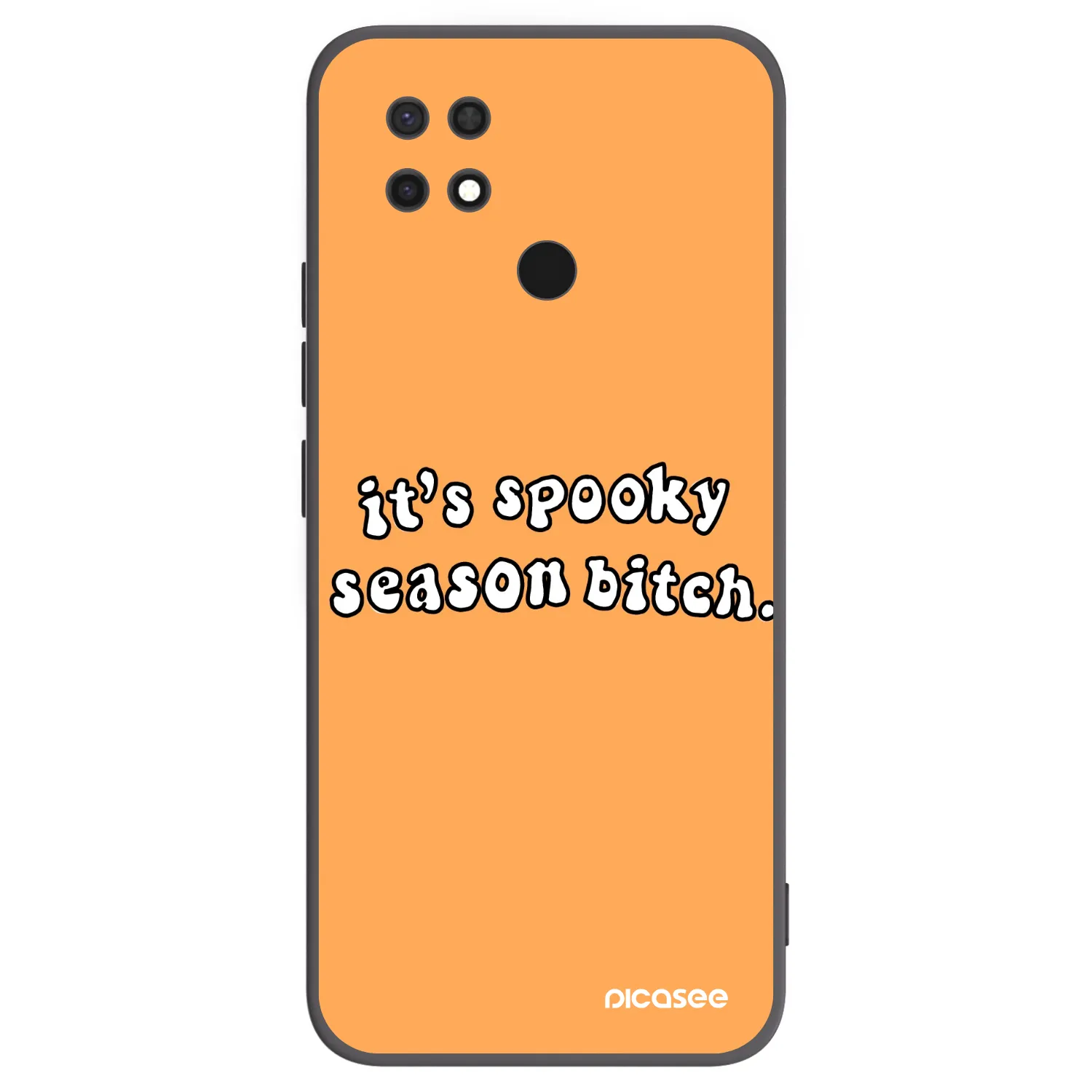 Picasee Μαύρη θήκη σιλικόνης για Xiaomi Redmi 10C - Spooky season