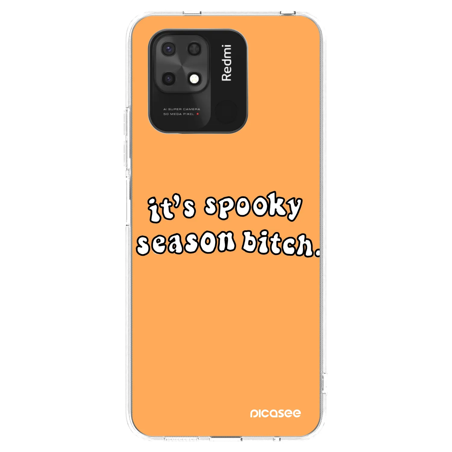 Picasee διαφανής θήκη σιλικόνης Xiaomi Redmi 10C - Spooky season
