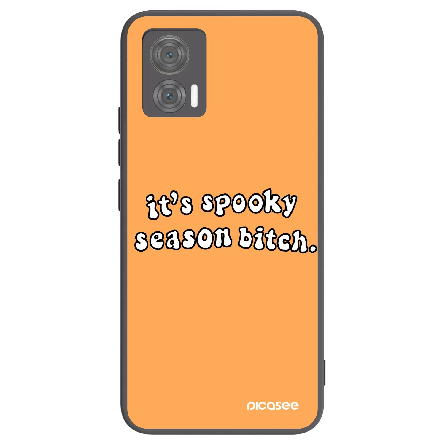Picasee Μαύρη θήκη σιλικόνης για Motorola Edge 30 Neo - Spooky season