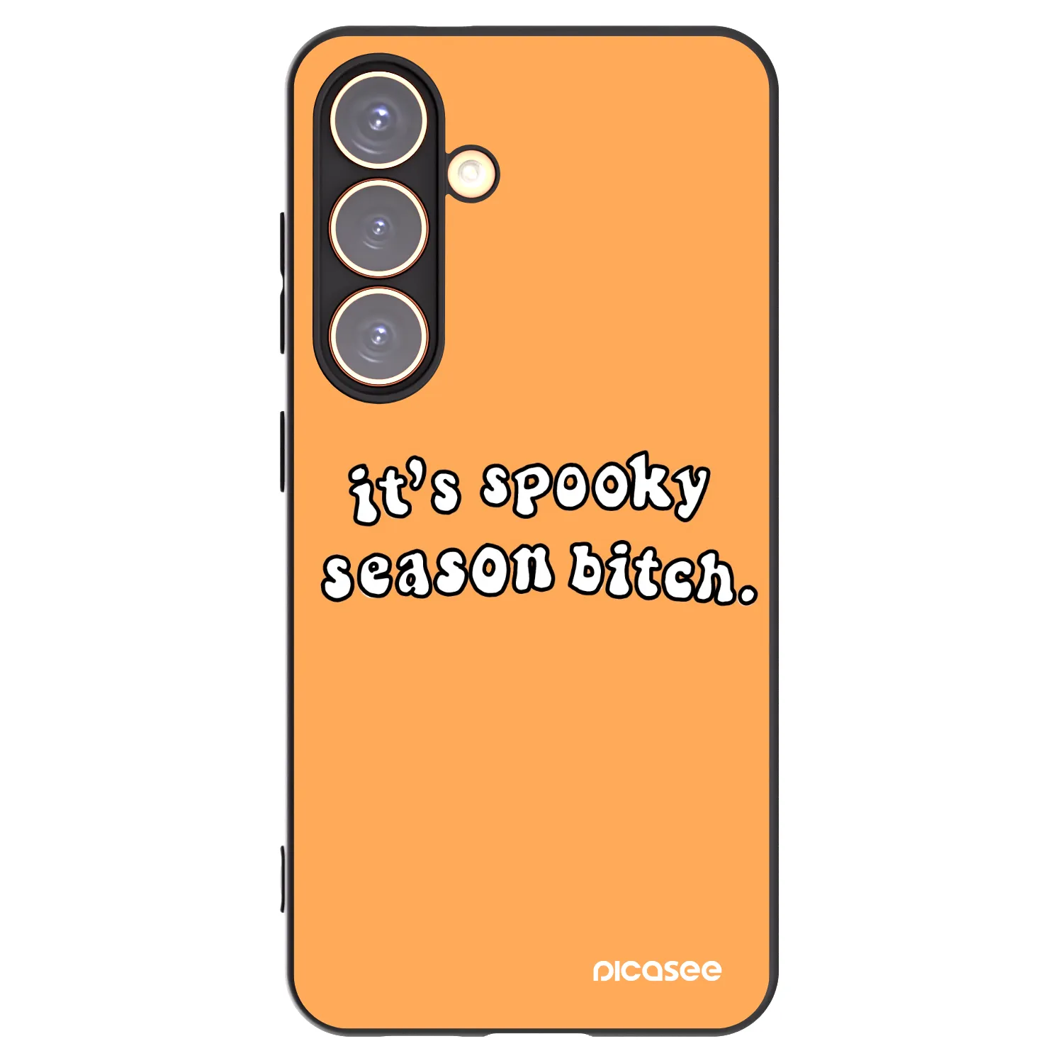 Picasee Μαύρη θήκη σιλικόνης για Samsung Galaxy S24 S921B 5G - Spooky season