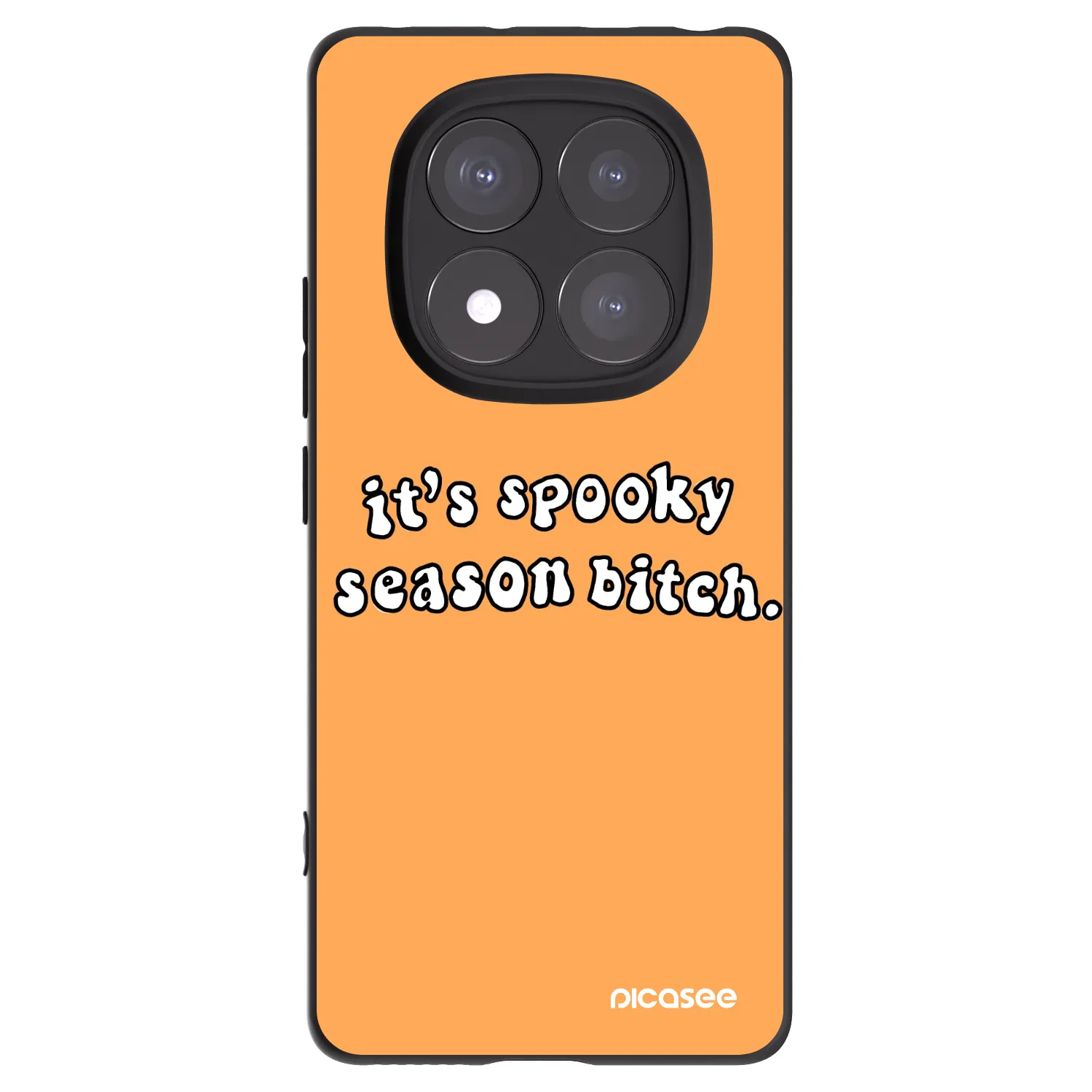 Picasee Μαύρη θήκη σιλικόνης για Xiaomi Redmi Note 14 Pro 5G - Spooky season