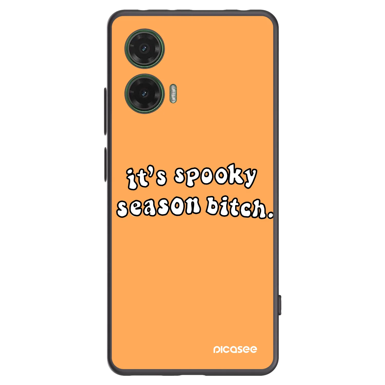 Picasee Μαύρη θήκη σιλικόνης για Motorola Moto G35 5G - Spooky season