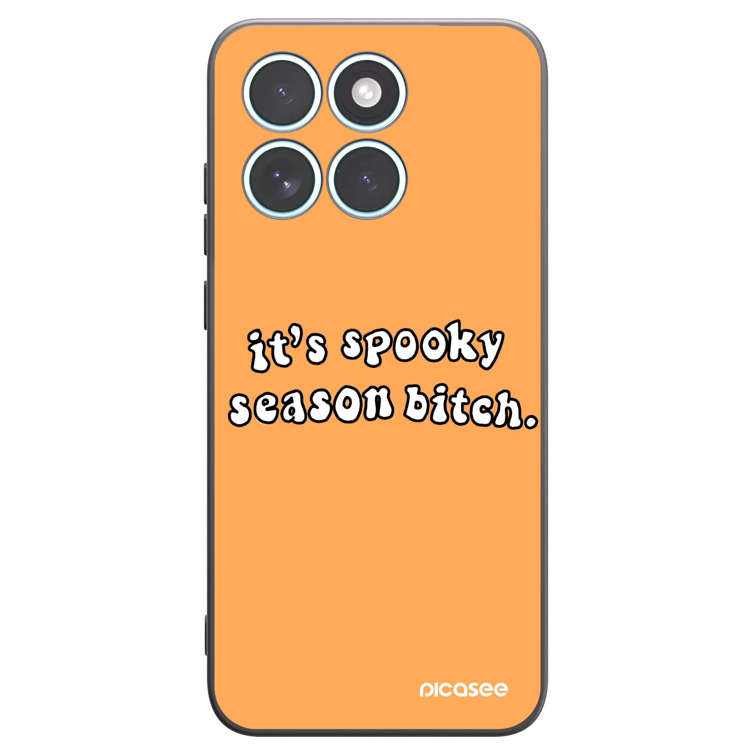 Picasee Μαύρη θήκη σιλικόνης για Motorola Edge 70 Fusion - Spooky season