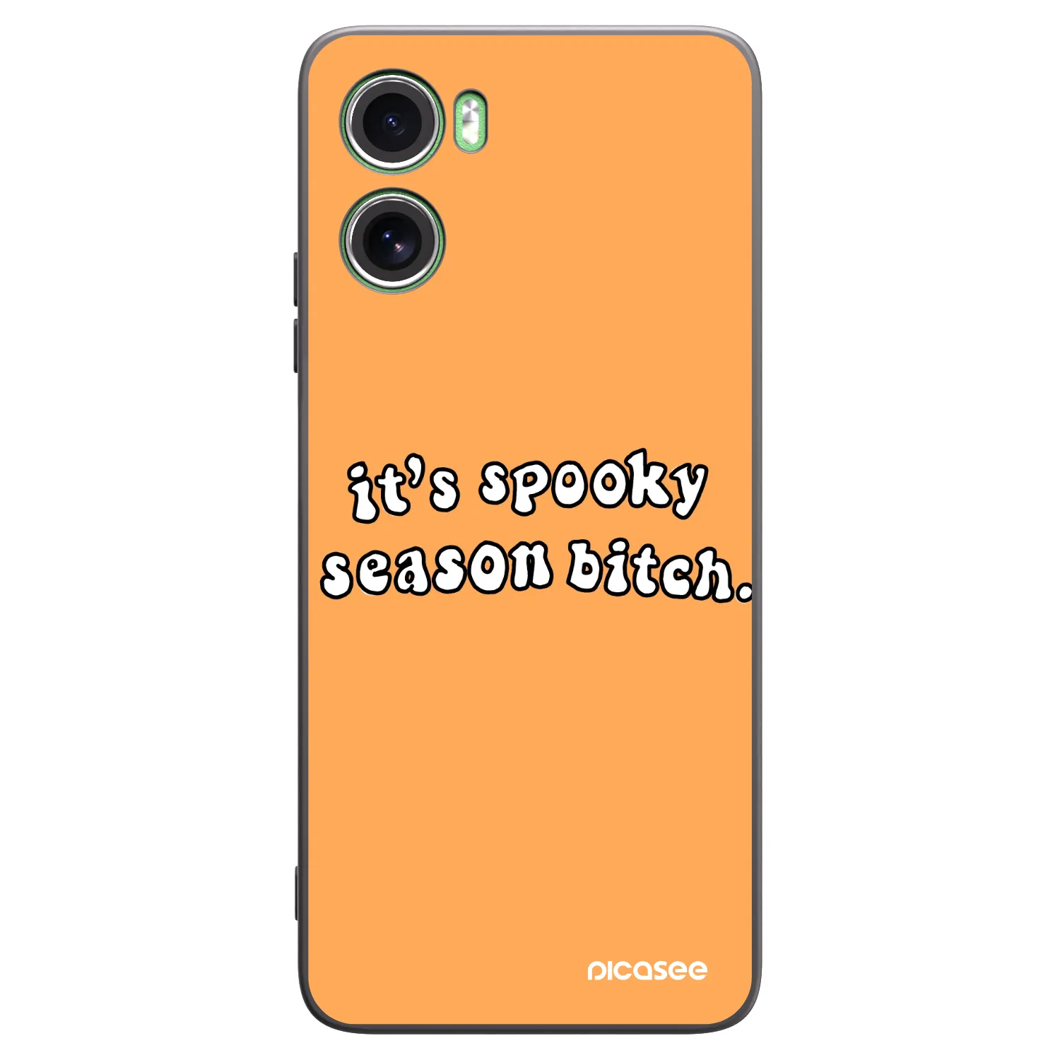 Picasee Μαύρη θήκη σιλικόνης για Motorola Moto G06 - Spooky season
