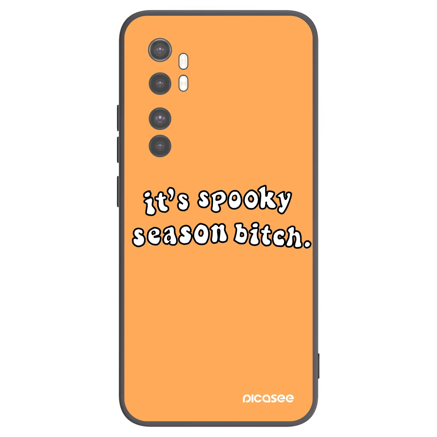 Picasee Μαύρη θήκη σιλικόνης για Xiaomi Mi Note 10 Lite - Spooky season