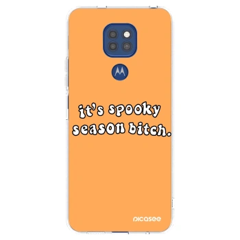 Picasee διαφανής θήκη σιλικόνης Motorola Moto G9 Play - Spooky season
