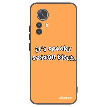 Picasee Μαύρη θήκη σιλικόνης για Xiaomi 12 Pro - Spooky season