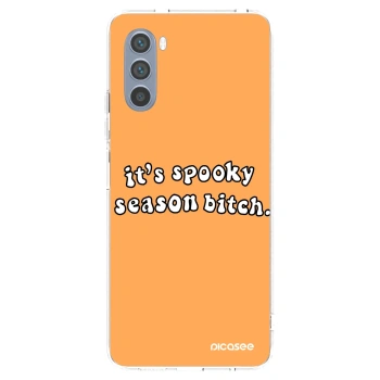 Picasee διαφανής θήκη σιλικόνης Motorola Moto G62 - Spooky season