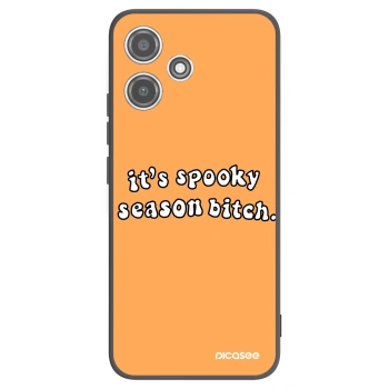 Picasee Μαύρη θήκη σιλικόνης για Xiaomi Redmi 12 5G - Spooky season