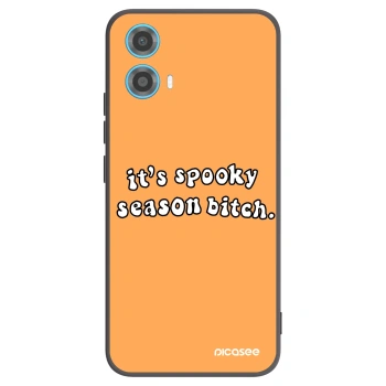 Picasee Μαύρη θήκη σιλικόνης για Motorola Moto G34 5G - Spooky season