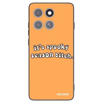Picasee Μαύρη θήκη σιλικόνης για Motorola Edge 60 Pro - Spooky season