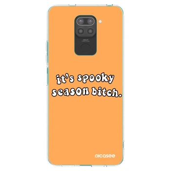 Picasee Μαύρη θήκη σιλικόνης για Xiaomi Redmi Note 9 - Spooky season