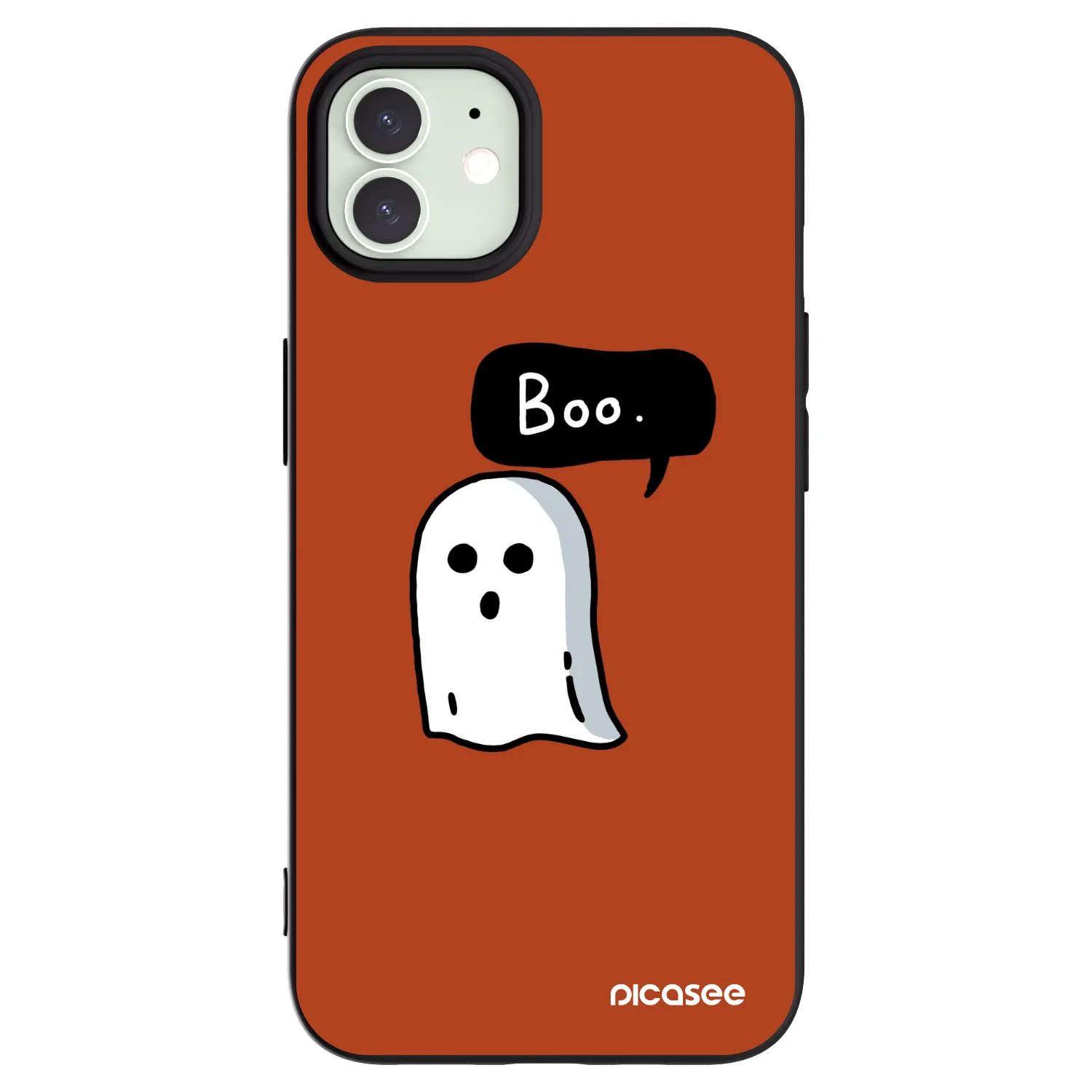 Picasee Μαύρη θήκη σιλικόνης για Apple iPhone 12 - Boo