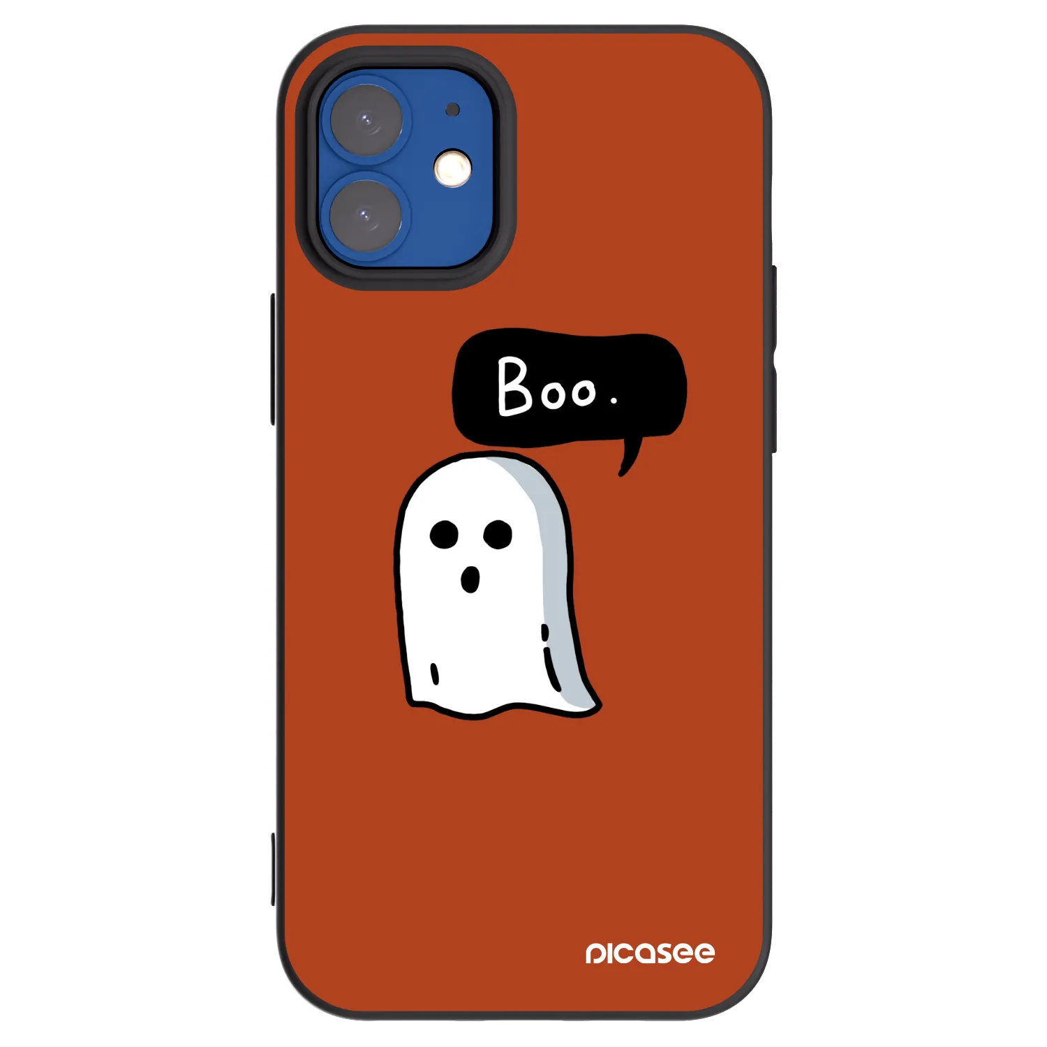 Picasee Μαύρη θήκη σιλικόνης για Apple iPhone 12 mini - Boo
